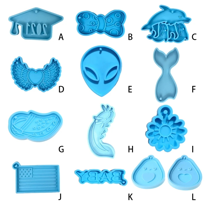 

Keychain Epoxy Resin Mold DIY Craft Jewelry Casting Tool Pendants Silicone Mould