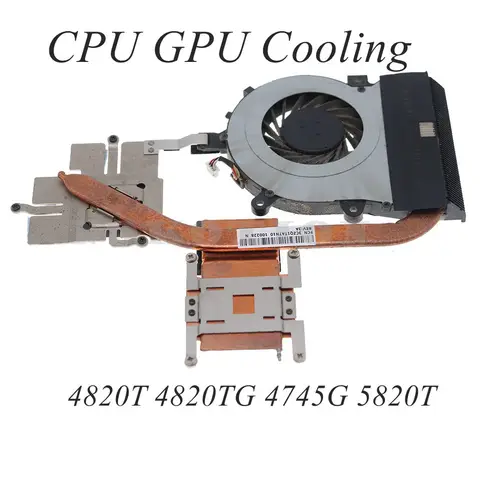 Вентилятор для охлаждения процессора ноутбука ACER 4820 4820T 4820TG 4745 4745G 5820T, радиатор системы охлаждения