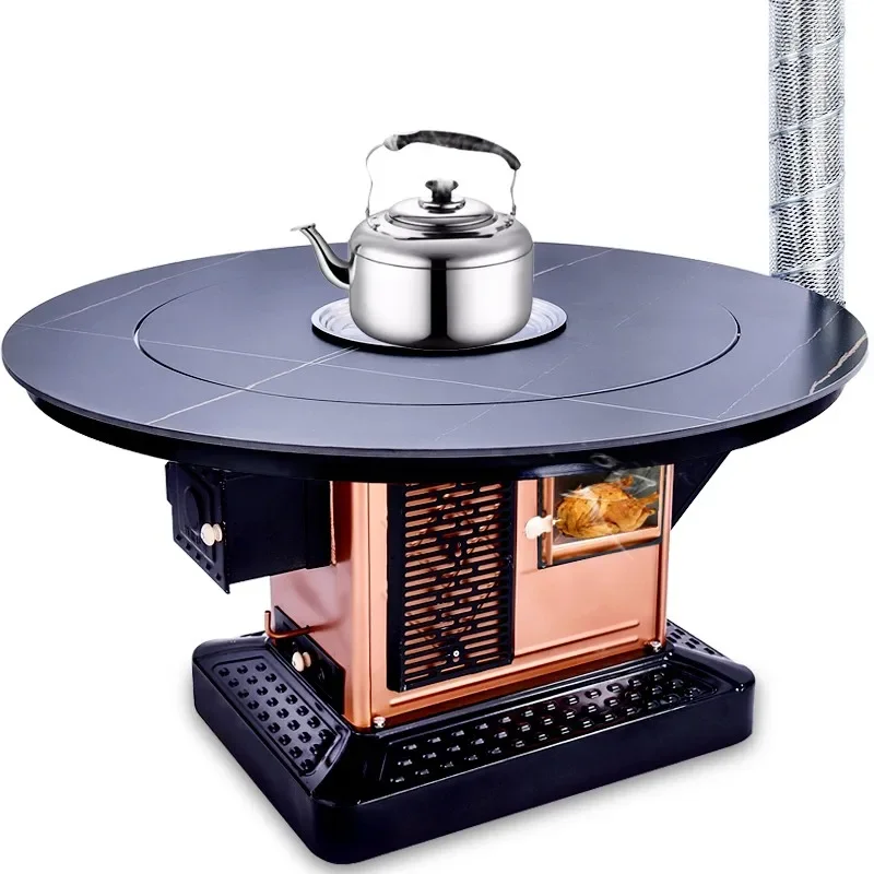 Деревенские практичные круглые обогреватели для патио дымовые трубы с духовками