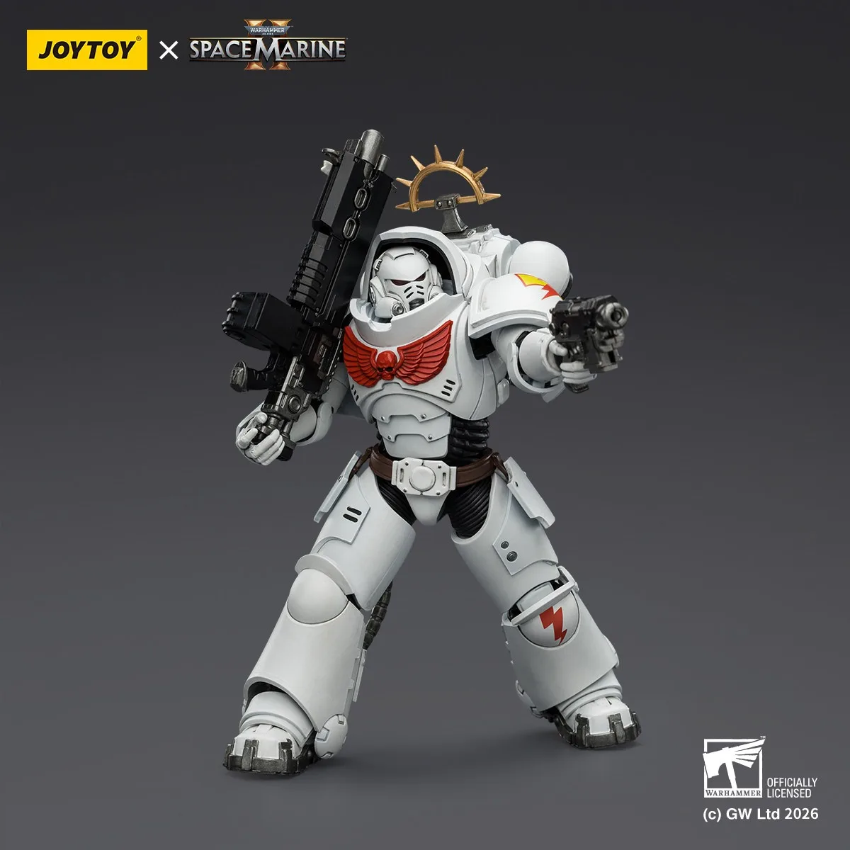 Фото Аксессуары JOYTOY Warhammer 1/18: Фигурка персонажа из игры White Scars Heavy Intercessor с тяжелой винтовкой и болтовкой. №4