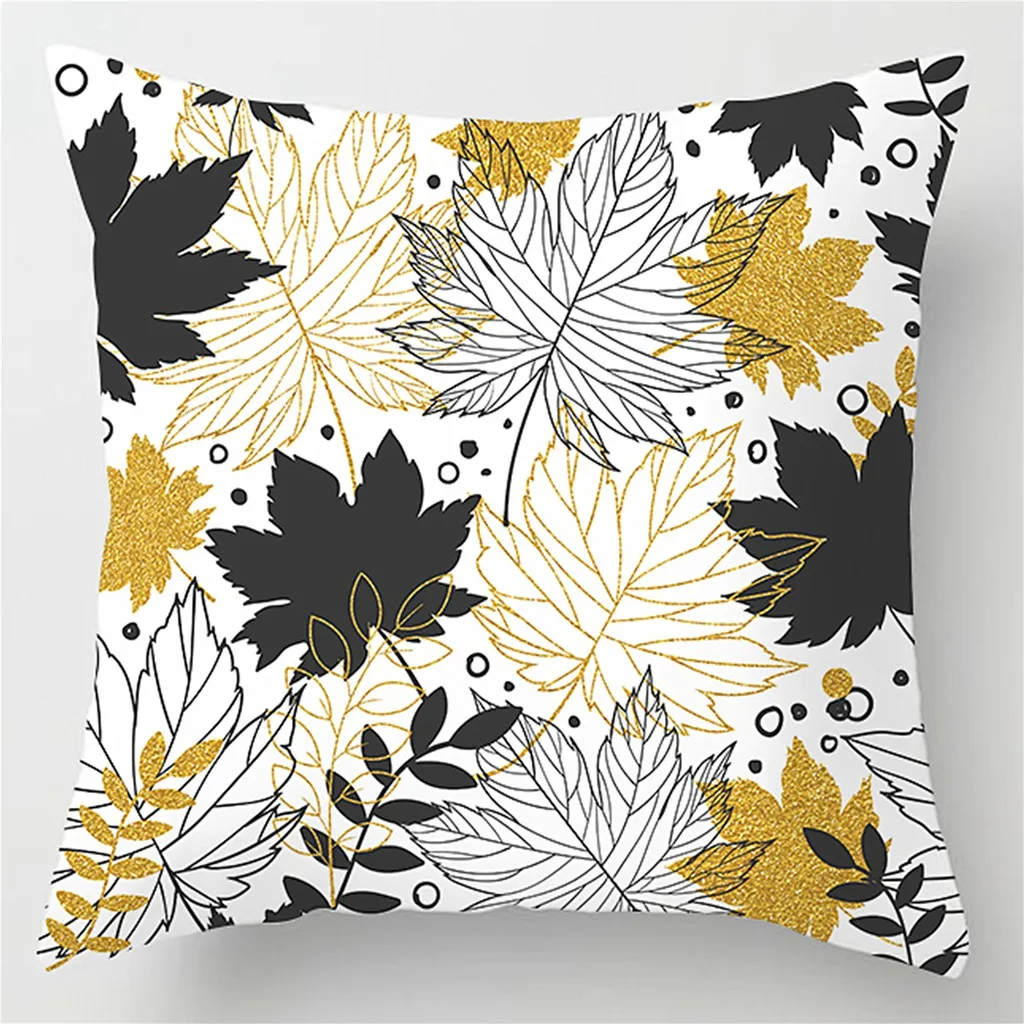 

45x45cm Maple Leaf Pillowcases Square Throw Pillow Cover Home Decor Sofa Cushion Cover