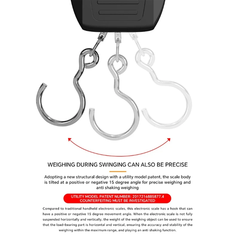 Черные 60 кг/10 г ЖК-цифровые подвесные весы с USB-зарядкой крановые крючком