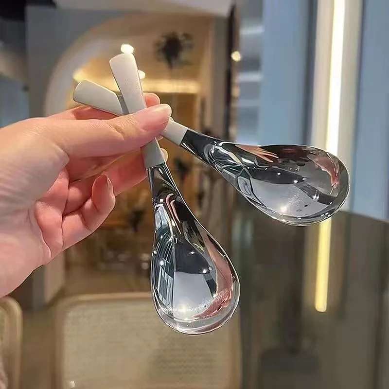 

Ложка из нержавеющей стали утолщенная, с короткой ручкой