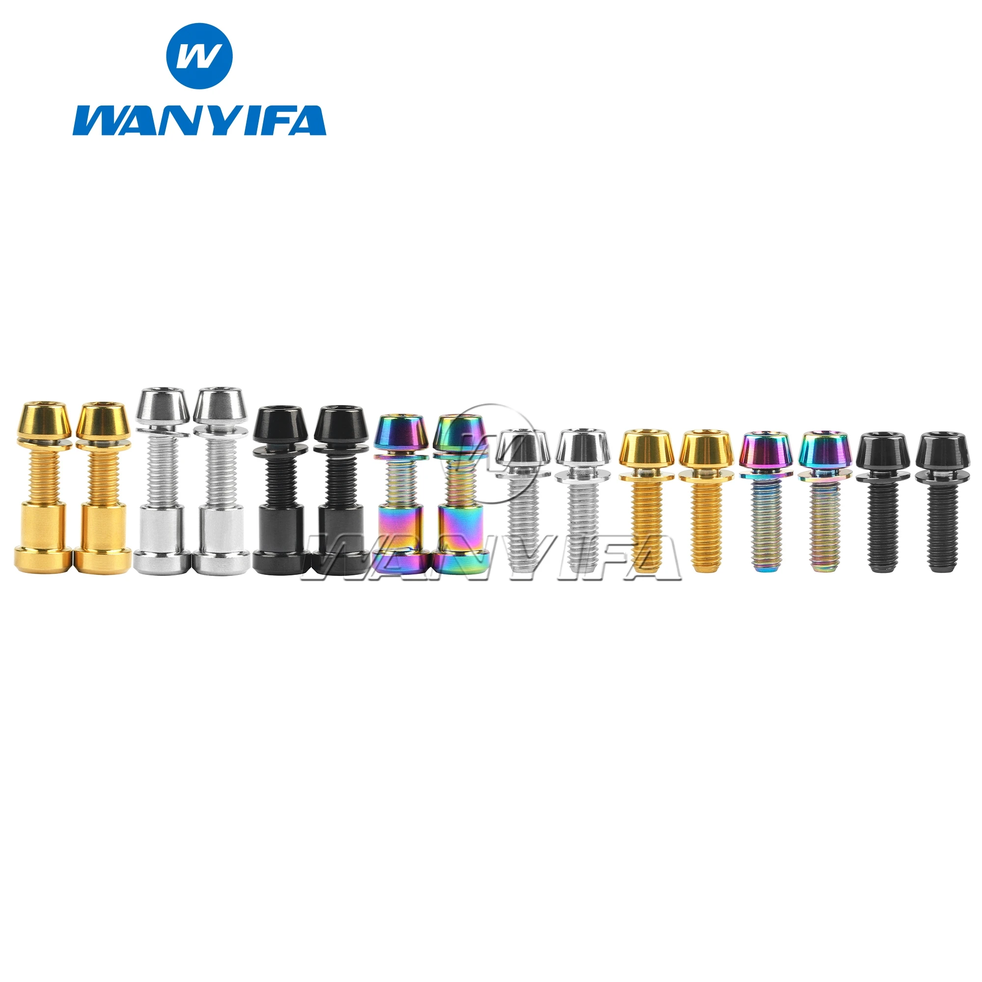 Wanyifa Titanium Bolts M5x16 18mm Lock On Stem Lock Screw fo
