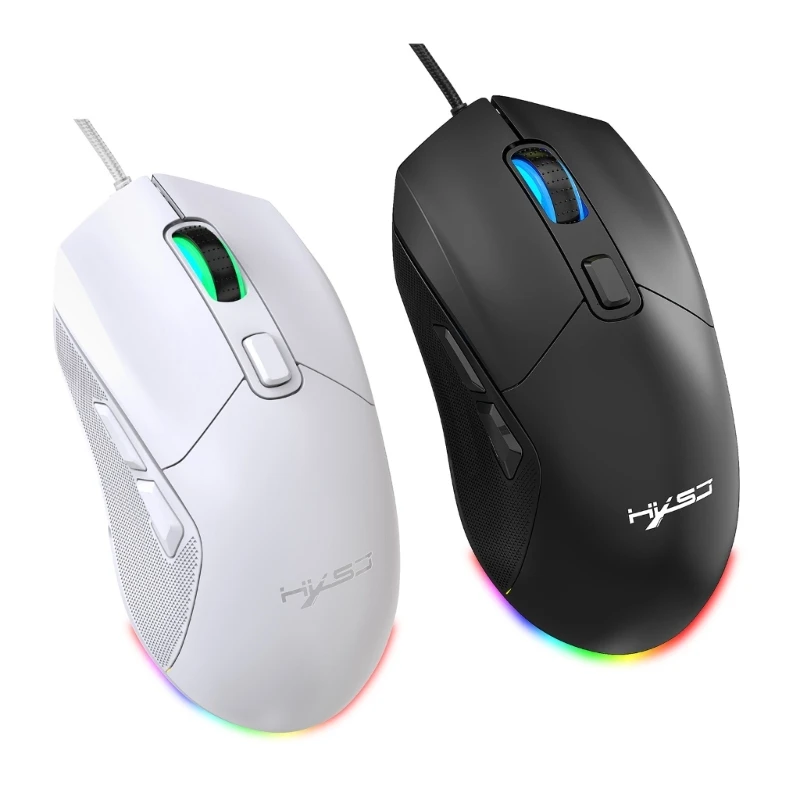 

57EC Проводная легкая игровая мышь, 7200DPI мыши RGB стандарта с 7 кнопками