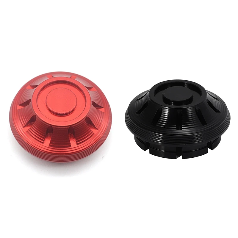 

2 Pcs Motorcycle Hubcaps Wheel Side Covers CNC Aluminum (Red & Black)