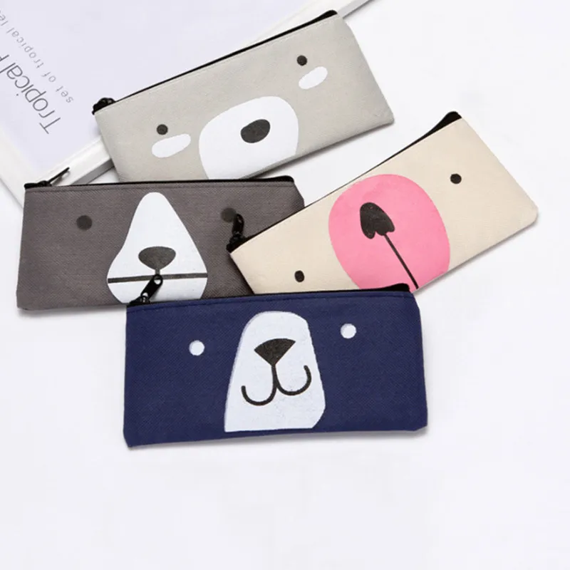 Мультяшный чехол для карандашей большой емкости водонепроницаемый из ткани