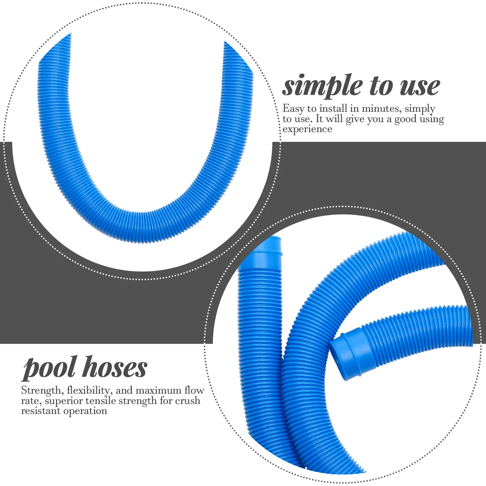 

Plastic Practical Pool Pump Replacement Hose Swimming Pool Replacement Hose Replacement Hose for Home Indoor