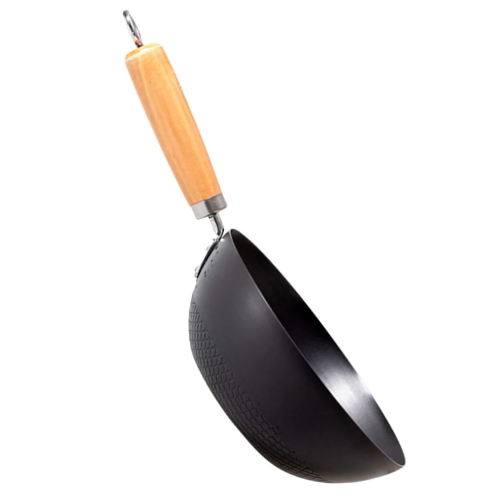 

Home Wok Cookware Accessories Non Stick Frying Pan Small Iron Pot Gas Stove Wooden Stoves Induction Hob