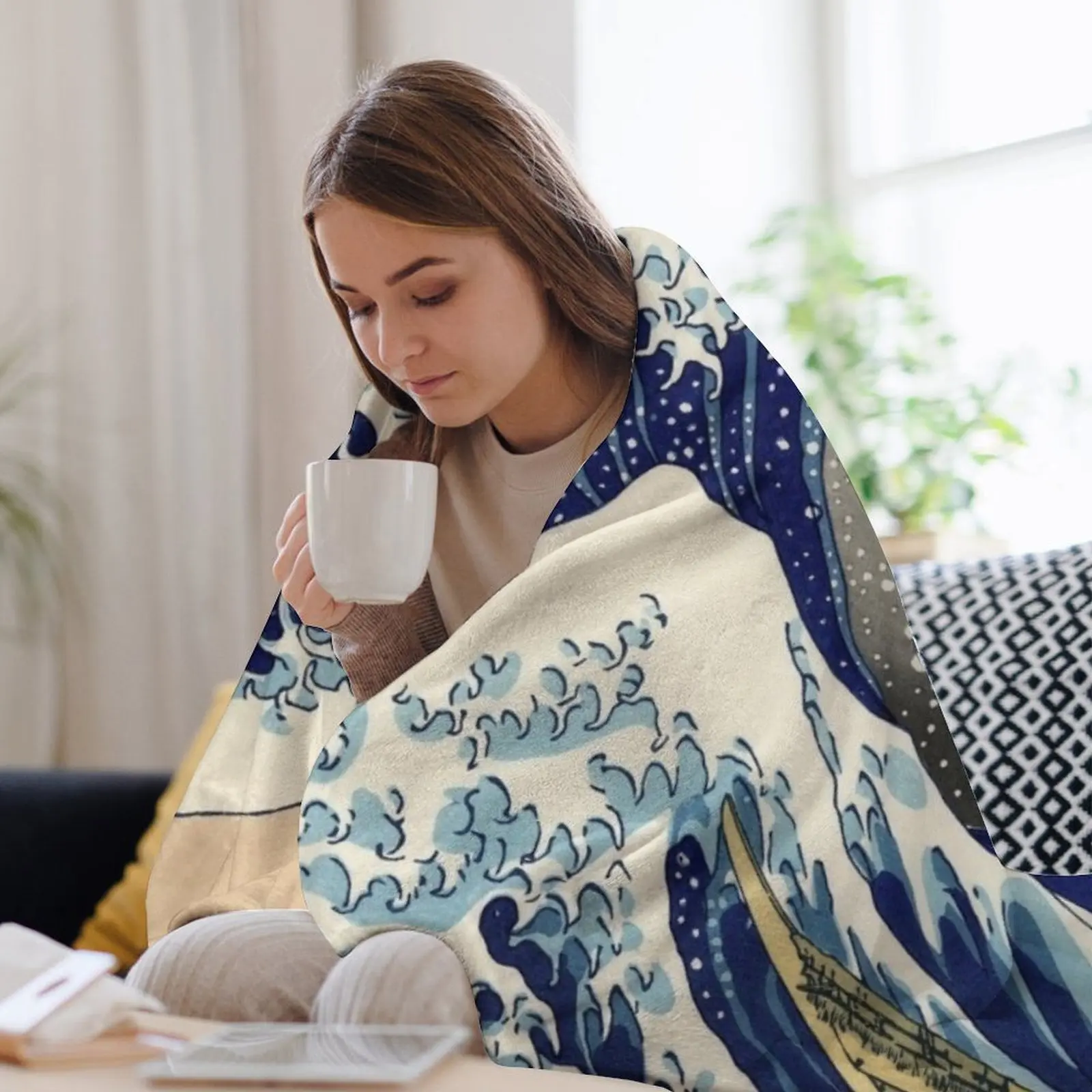 Hokusai (1760-1849) Одеяло Великая волна от Канагавы