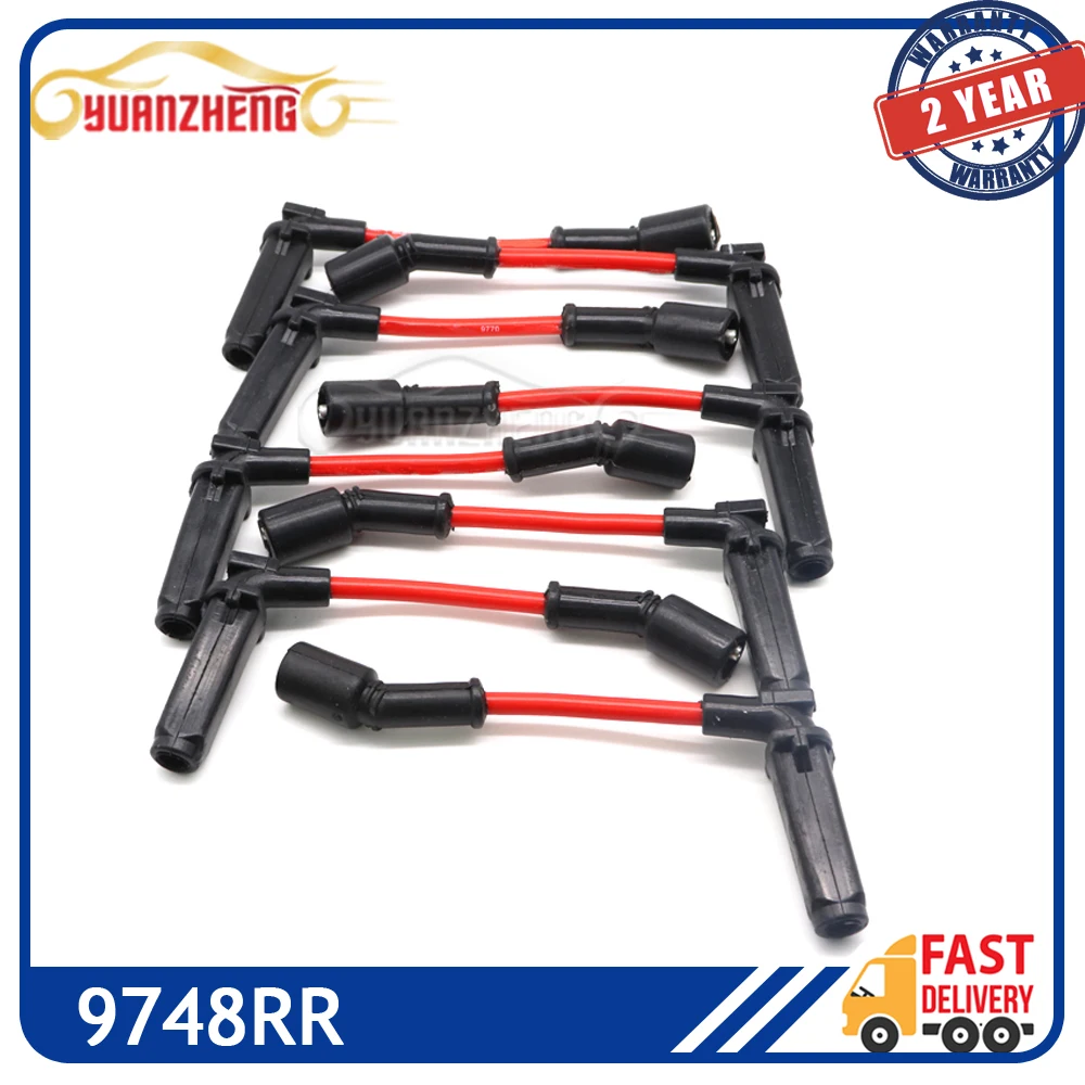 NEW 9748RR Spark Plug Wire Kit 9351593 Fit For Chevrolet Corvette SSR GTO Silverado Tahoe Cadillac Escalade GMC Hummer V8