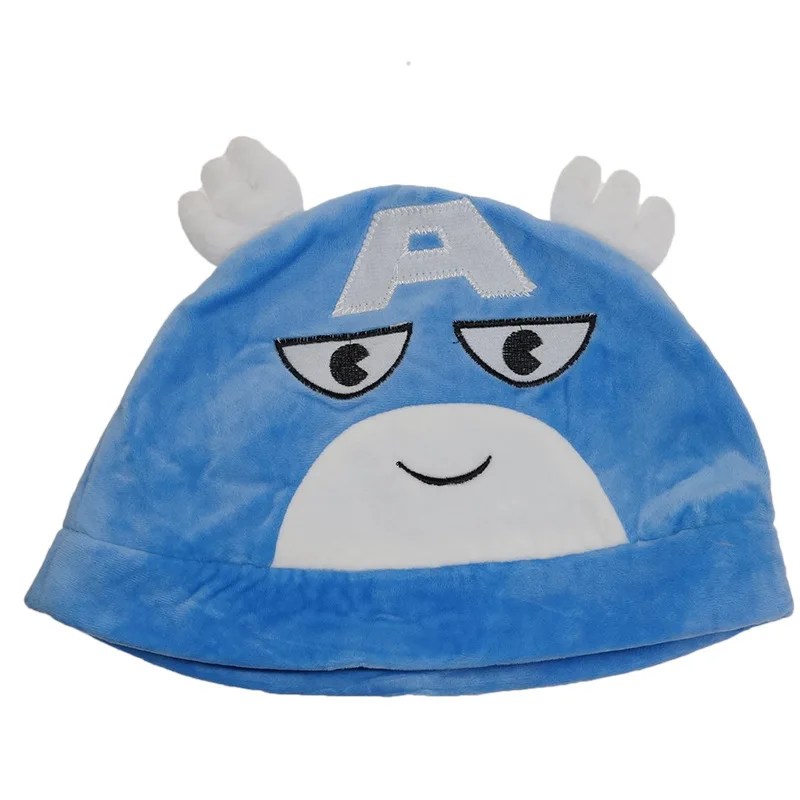 

20cm Disney Anime Cartoon Captain America Hat Cap Soft Plush Toy Dolls Stuffed Toys Gift