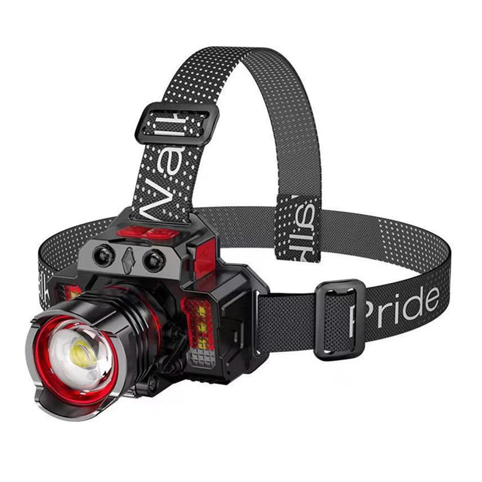 

3 Lamp Head Portable Headlamp Flashlight Highlighter Beads Waving Operation Headlamp for Outdoor Camping Running Cycling THJ99