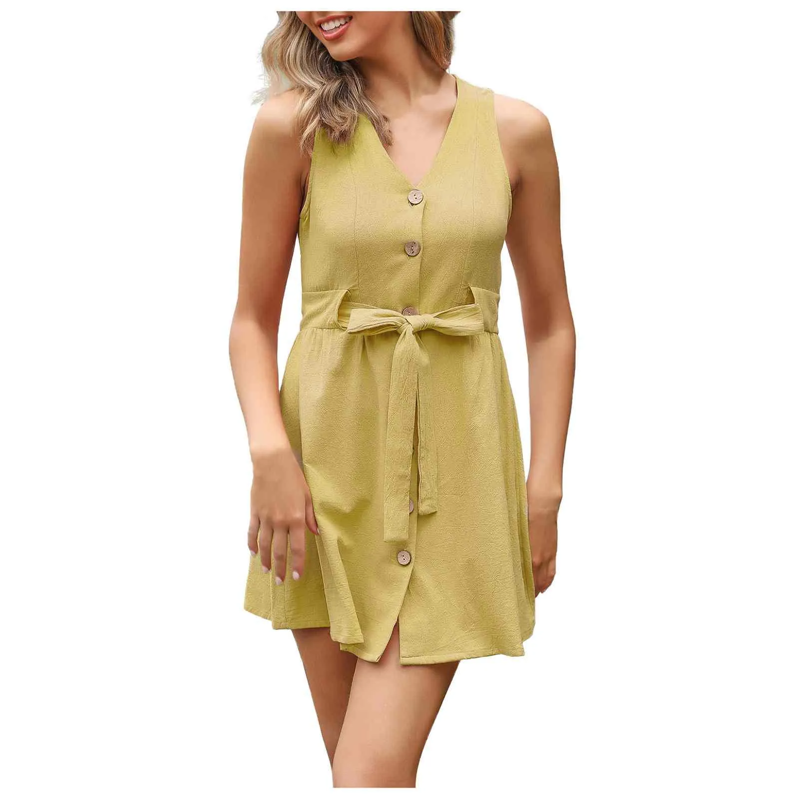 

Women'S Fashion Dress Summer Sexy Solid Color V Neck Holiday Fashion Design Daily Simple Dress Suit For Summer Vestidos