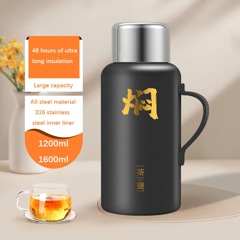 

Thermal Insulation Teapot Thermos Jug with Tea Filter 316 Stainless Steel Rustproof Large Teapot Travel Portable Cold Hot Drinks