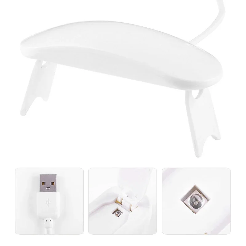 Портативная Светодиодная лампа для сушки ногтей с аккумулятором от Usb