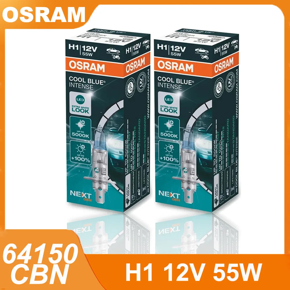 Оригинальная автомобильная галогенная лампа OSRAM COOL BLUE INTENSIVE H112V 55W 5000K + 100% яркость