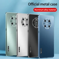metal magnetic shell for huawei mate 40 30 p40 p30 p50 pro phone case built in lens protection titanium alloy ultrathin cover