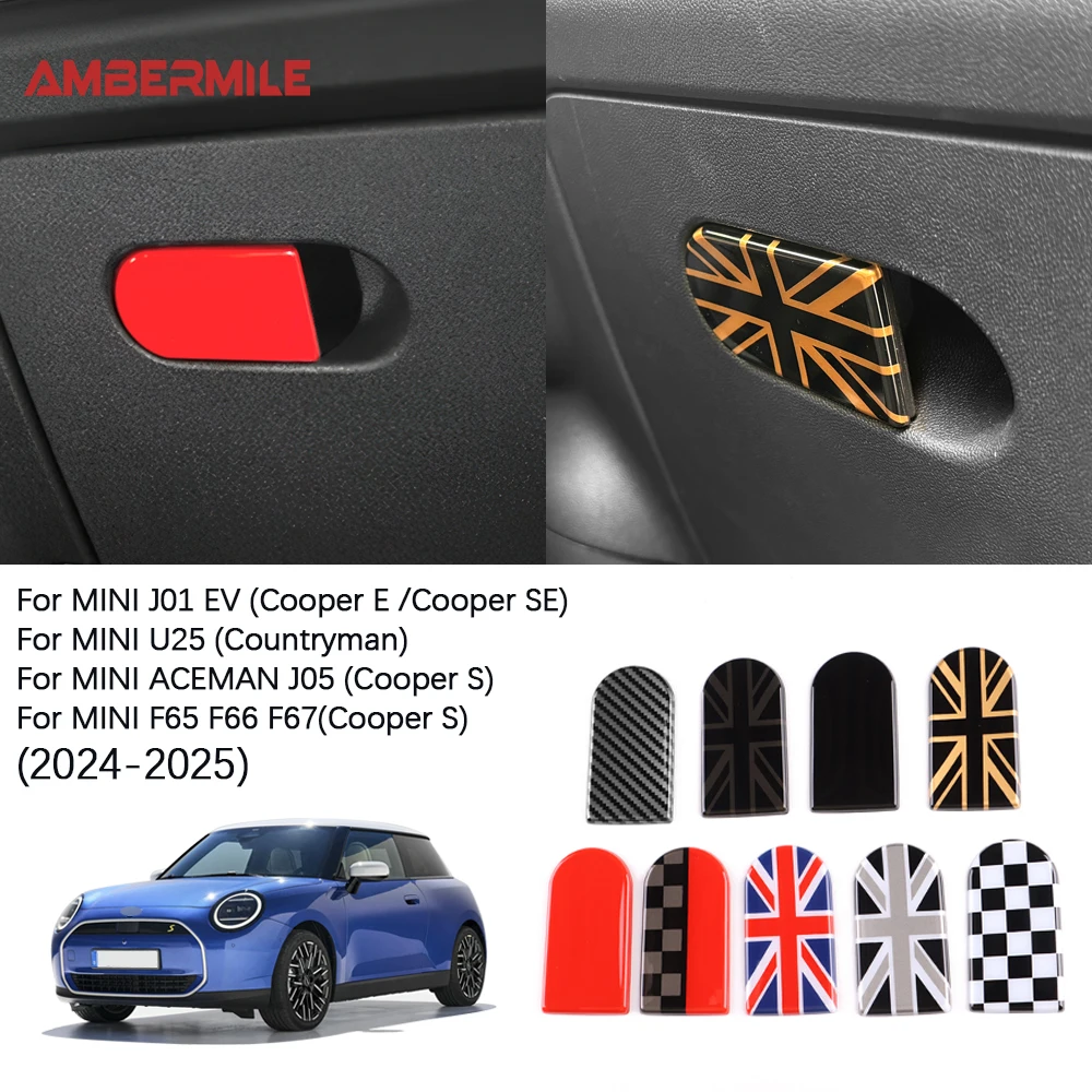 Фото LHD для Mini Cooper S Countryman J01 J05 U25 F65 F66 F67 JCW Aceman Автомобильный перчаточный ящик Ручка декоративная наклейка для хранения Copilot Pat №1