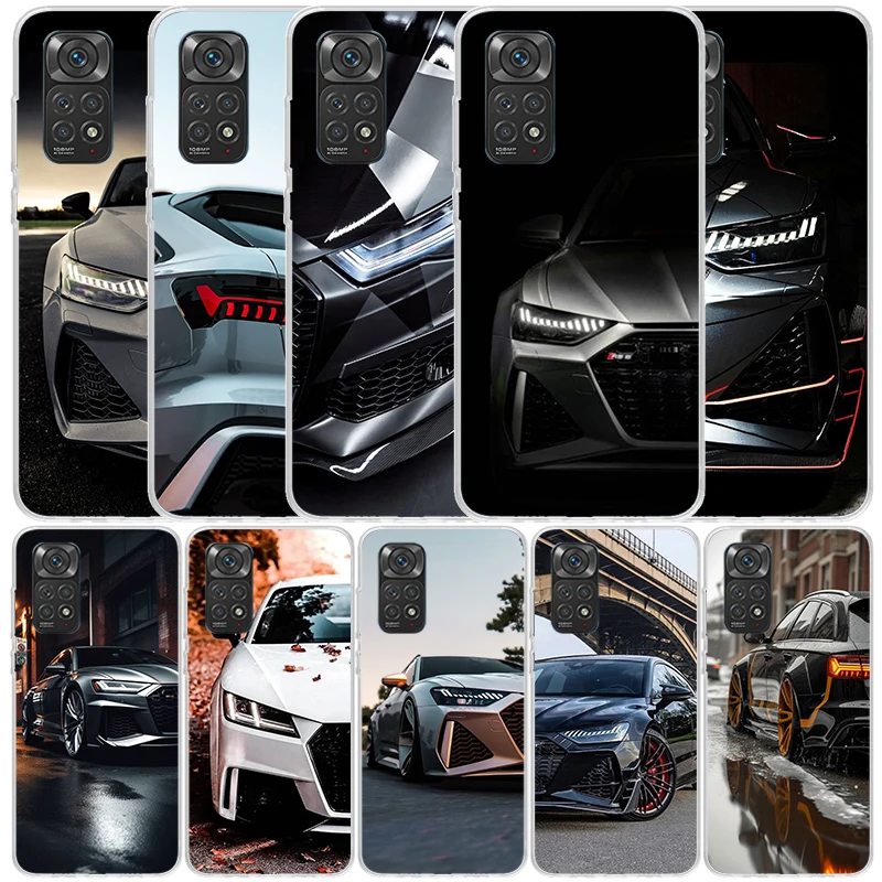 Супер автомобильный спортивный чехол для телефона A-Audis R-S Xiaomi Redmi Note 13 12S 12 11S 11 11T 11E