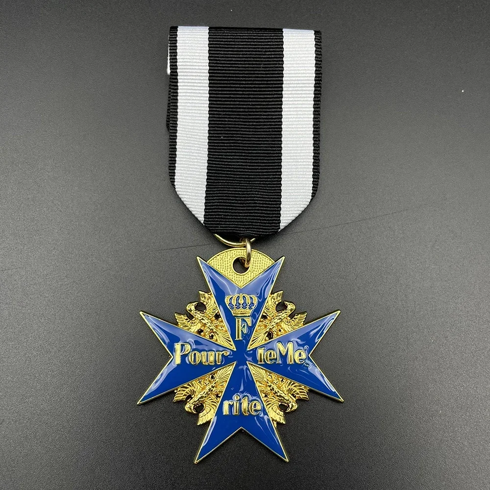 Значки военного почета немецкая медаль Пруссии сине-черная репродукция храбрый