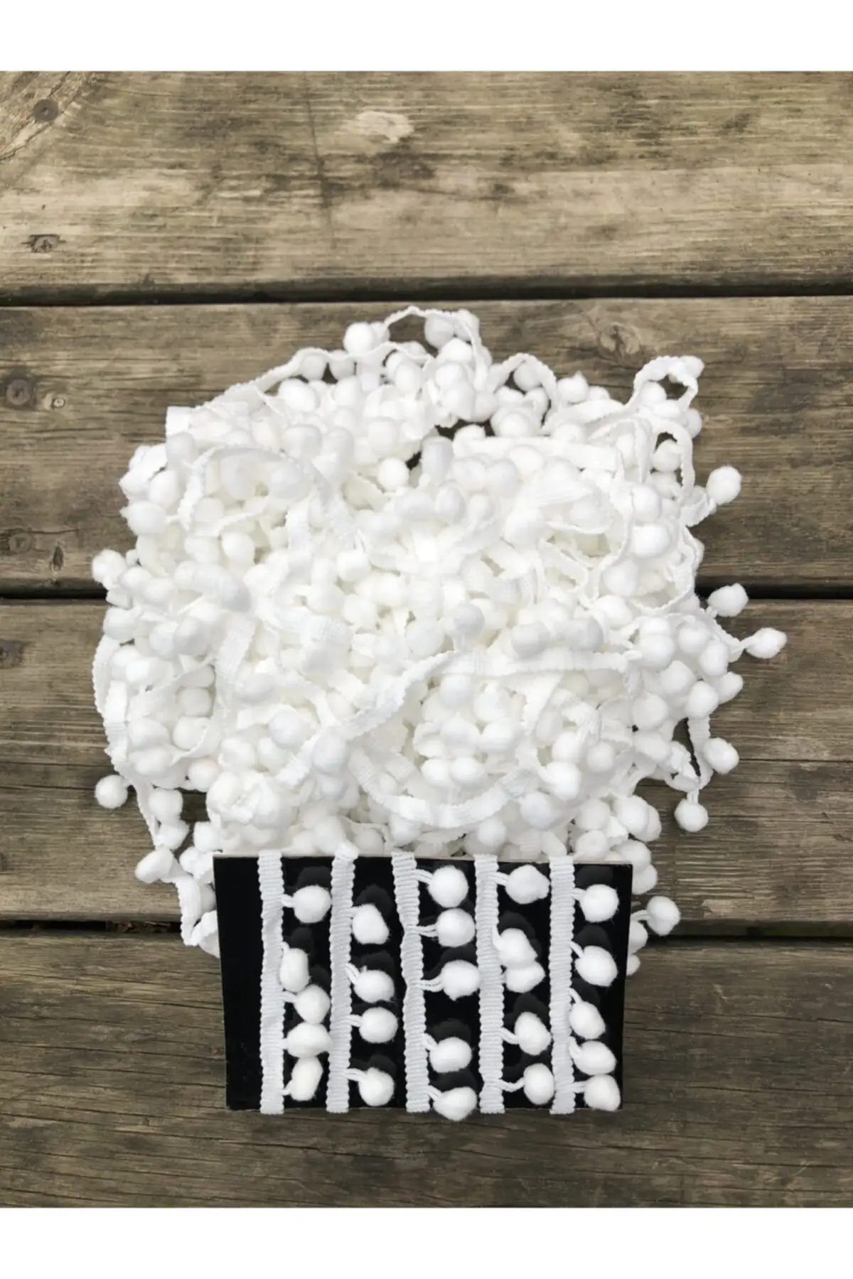 

3 meters white strip pompom decorative hobby supplies & entertainment life