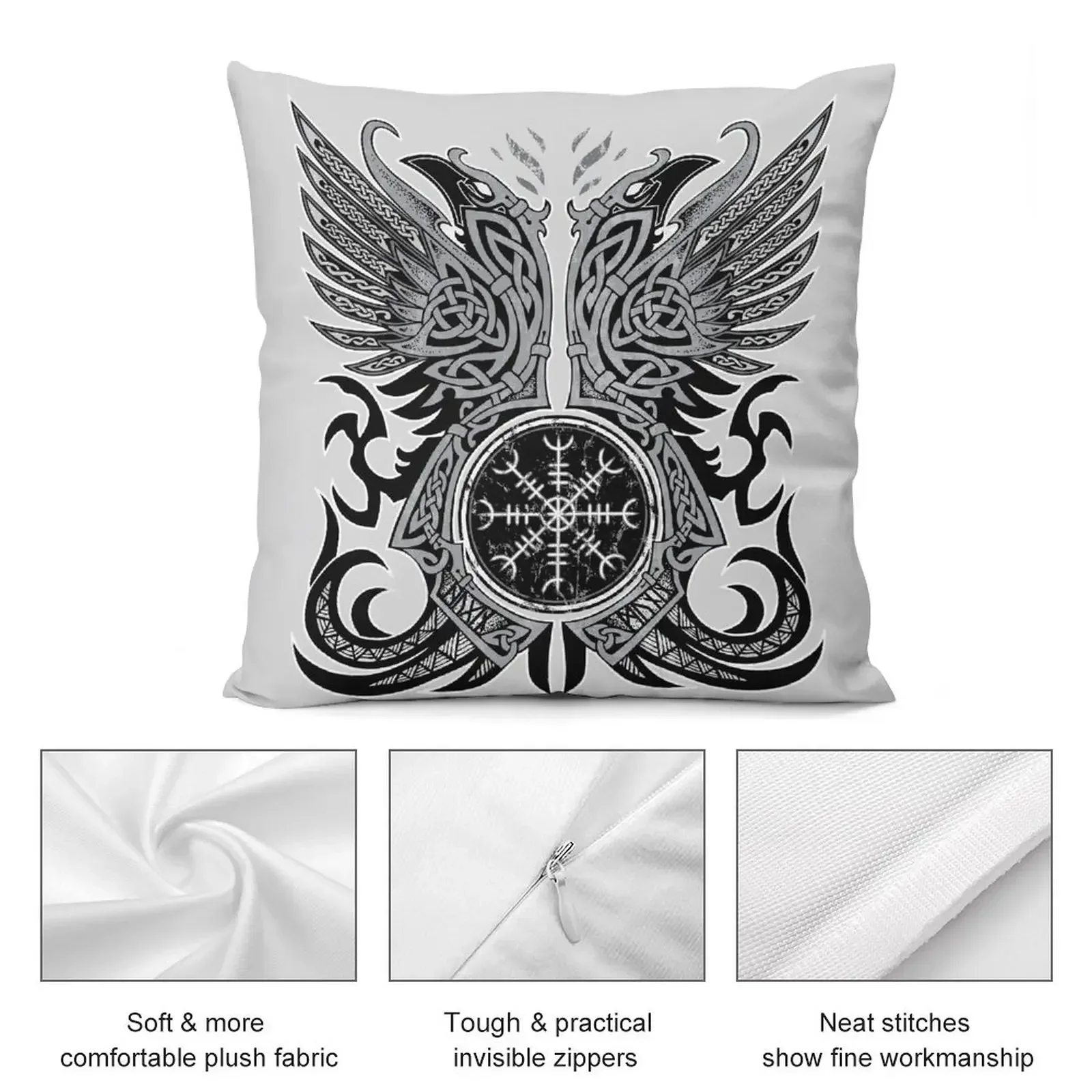 Huginn &amp Muninn Рейвенс Одинна Подушка Чехлы для диванов Рождественские подушки