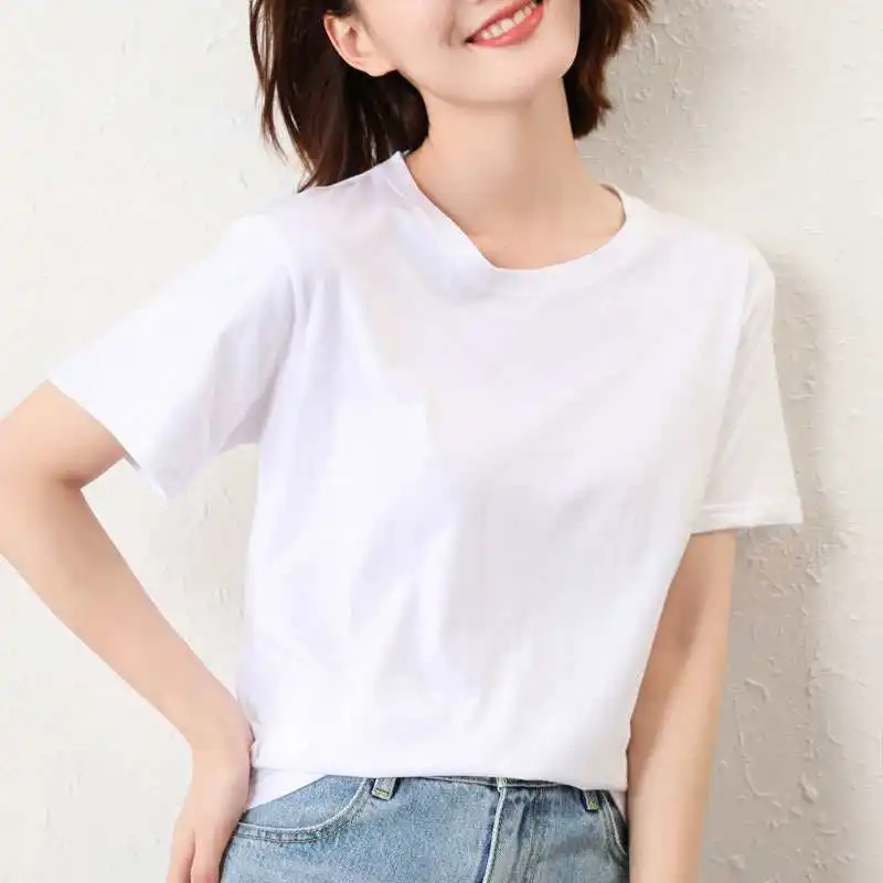 

new women t shirt t-shirts O-neck fashion summer
