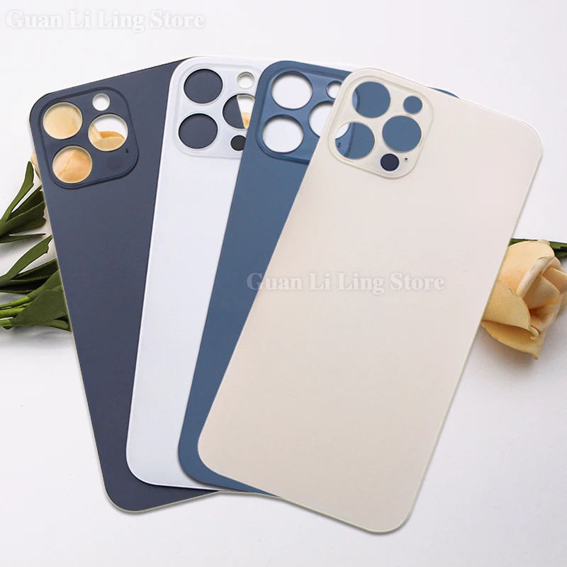 

For iPhone 12 Pro / 12 Pro Max Battery Cover Rear Door Glass Panel Big Hole Back Glass Chassis Housing Case No Adhesive Copy