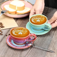 150ml bottom plate set rough pottery coffee cup handmade kiln to japanese hanging ear art cup hand made couple pair cup gift
