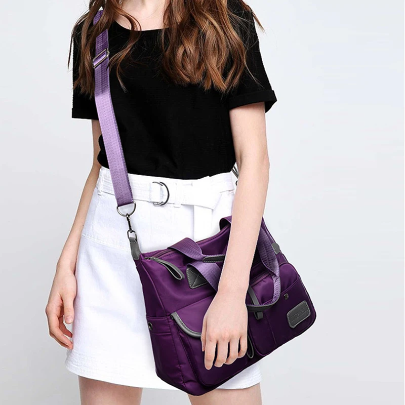 Водонепроницаемые женские нейлоновые сумки-мессенджеры Женская вместительная