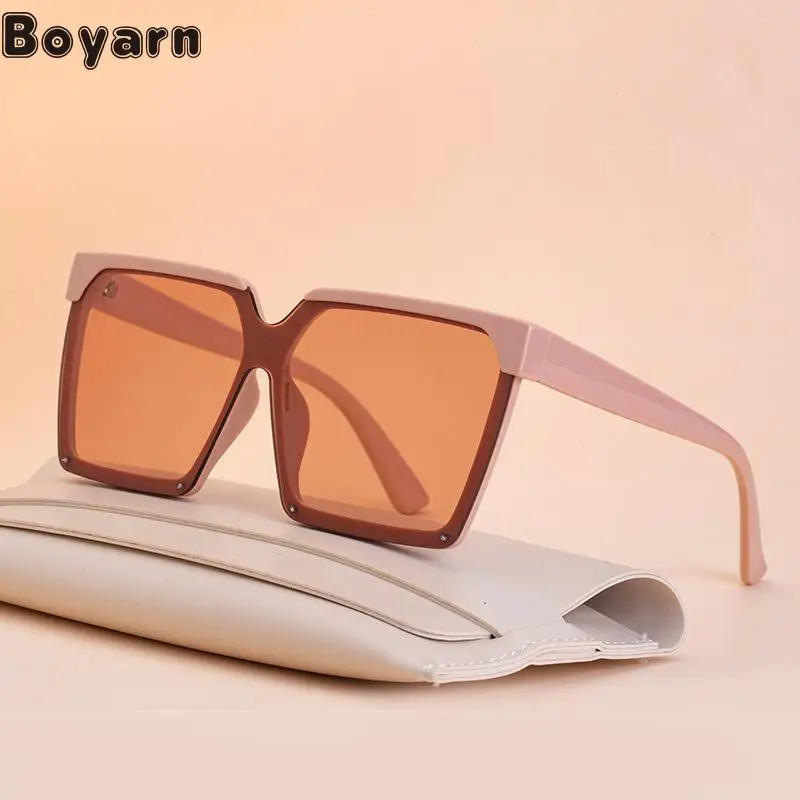 

New Large Frame Sunglasses Women's Fashion Onepiece Sunglasses Women's Fashion Online Red Same Sunglasses