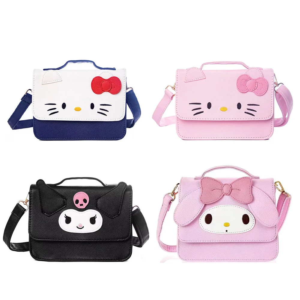 

Новые сумки через плечо Kawaii Sanrioed Kuromi, чехлы для ключей для телефона, водонепроницаемые сумки-тоуты из искусственной кожи, милые подарочные с...