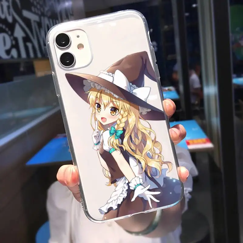 Чехол для телефона Kirisame Marisa Touhou Project iPhone 11 12 Mini 13 Pro XS Max X 8 7 6s Plus 5 SE XR прозрачный
