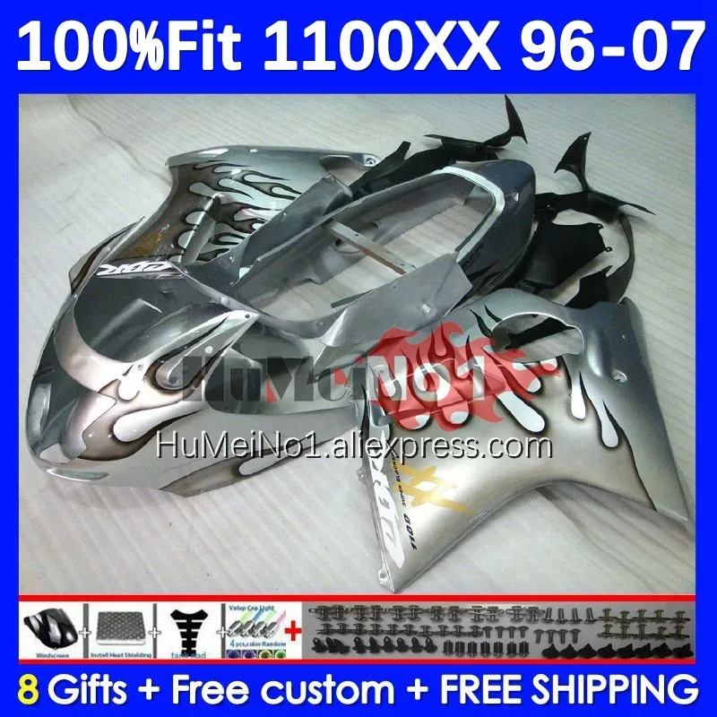 

OEM Blackbird For HONDA Silver blk CBR 1100 XX 1100XX 93No.32 CBR1100XX 96 97 98 99 00 01 2002 2003 2004 2005 2006 2007 Fairing