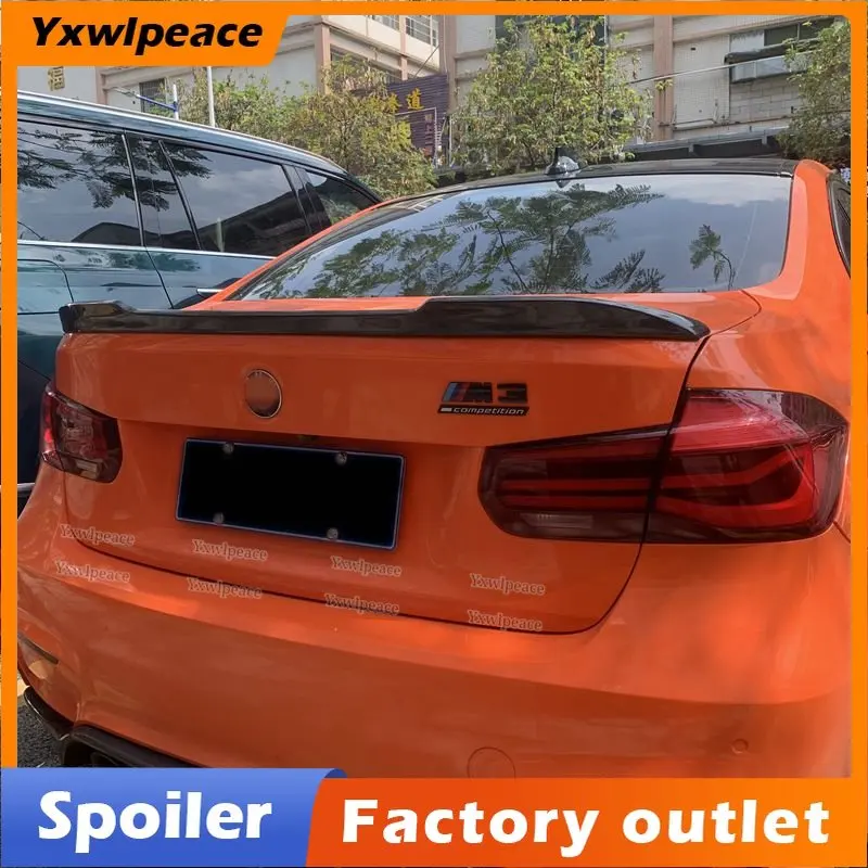 Задний спойлер из настоящего углеродного волокна для багажника BMW F30 3 серии седан