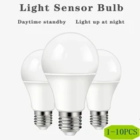 led bulb dusk to dawn smart lamp bulb e27 b22 10w sensor bulb ac220 240v day night light auto onoff for stair hallway pathway