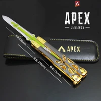 apex legends octane heirloom butterfly knife 25cm game peripheral keychain weapon model metal balisong replica toys for kid gift