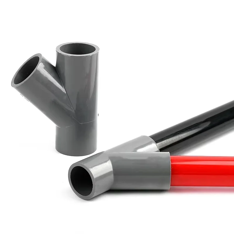 1-10 шт./лот 20-50 мм косой тройник из ПВХ разъемы 45 градусов фитинги для полива