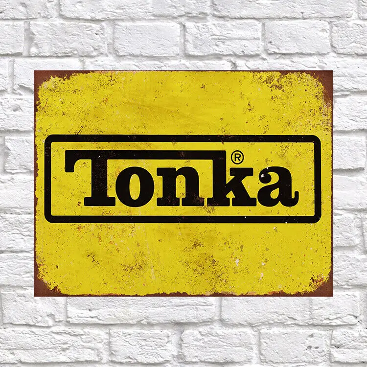 

Tonka, Retro metal Tin Aluminium Vintage Sign Garage Man Cave Shed Gift