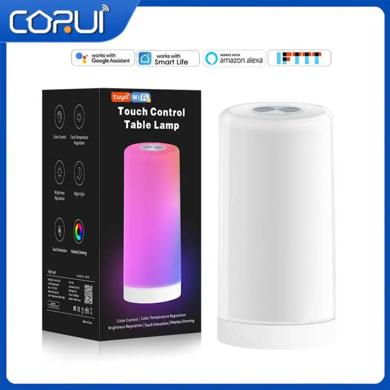 CORUI Tuya Smart Wifi Led Night Light Charging Touch Bedside Nursing Table Lamp Tuya Smart APP Control Touch Atmosphere Light