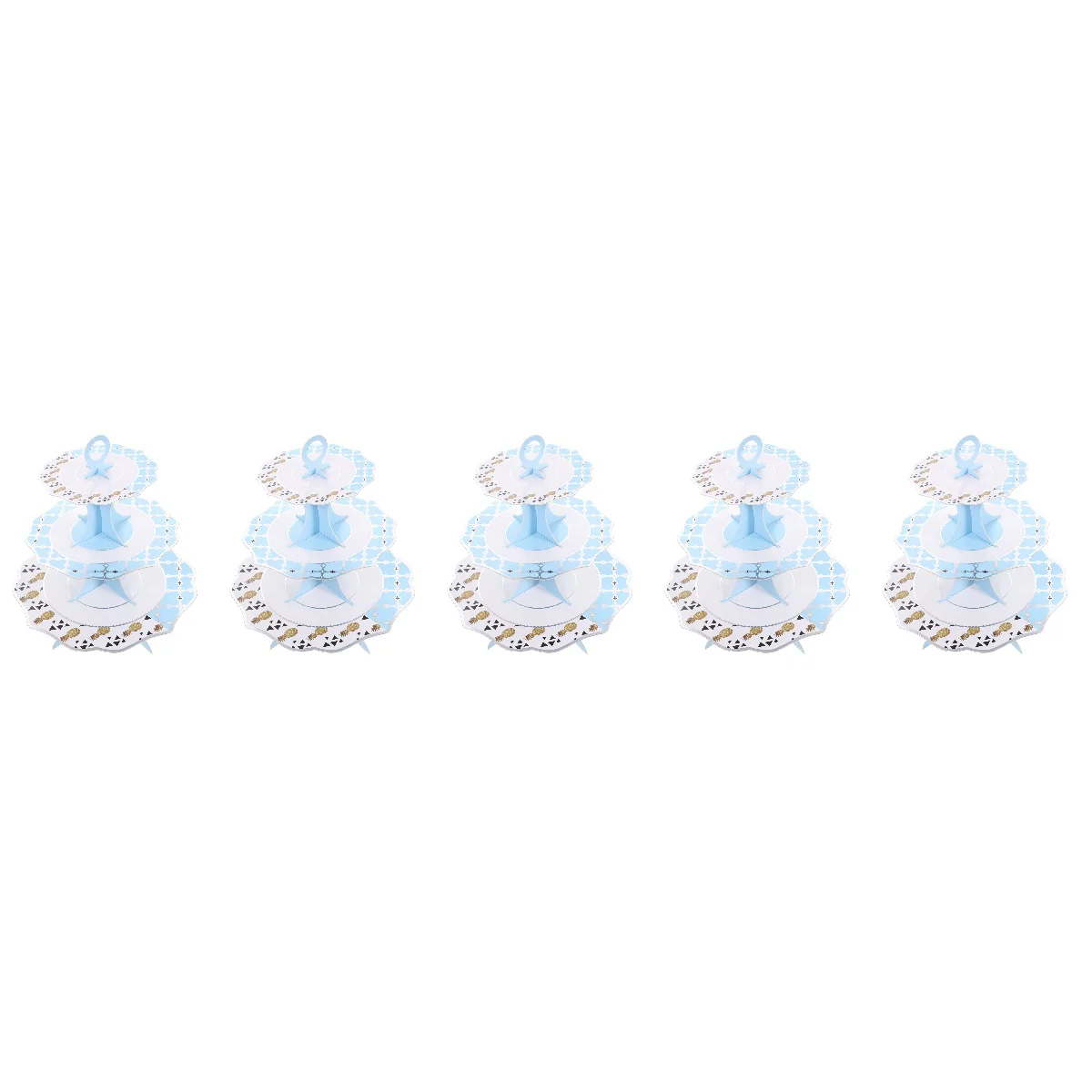 

5pcs Cake Stand Dessert Holder 3 Tiers Paper Cake Holder Muffin Holder