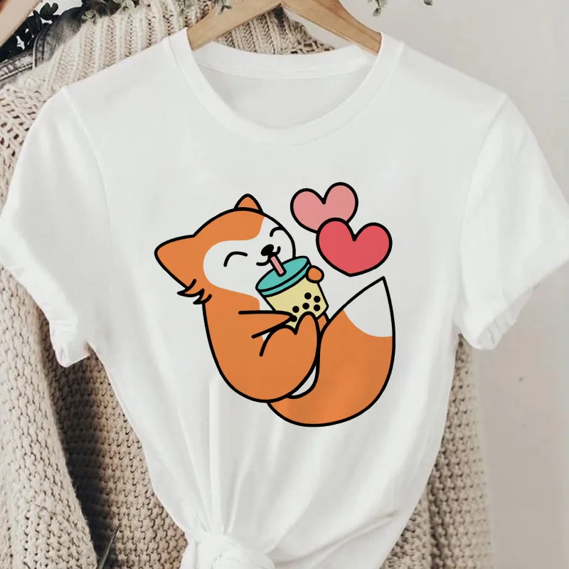 

Women Tshirt Cute Cats ice cream Printed Girl White Black T-shirt Summer Funny Graphic Tee Shirt Femme Harajuku T Shirt