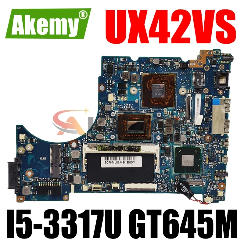 

Материнская плата Akemy UX42VS для ноутбука ASUS UX42VS UX42V оригинальная материнская плата 2GB-RAM I5-3317U GT645M