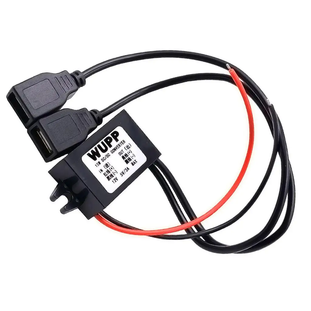 

DC-DC Converter Module 12V To 5V Double USB Output Power Adapter