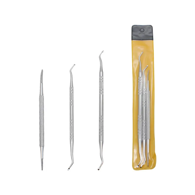 

3pcs Toe Nail Care Hook Ingrown Double Ended Ingrown Toe Correction Lifter File Manicure Pedicure Toenails Clean Foot Care Tool