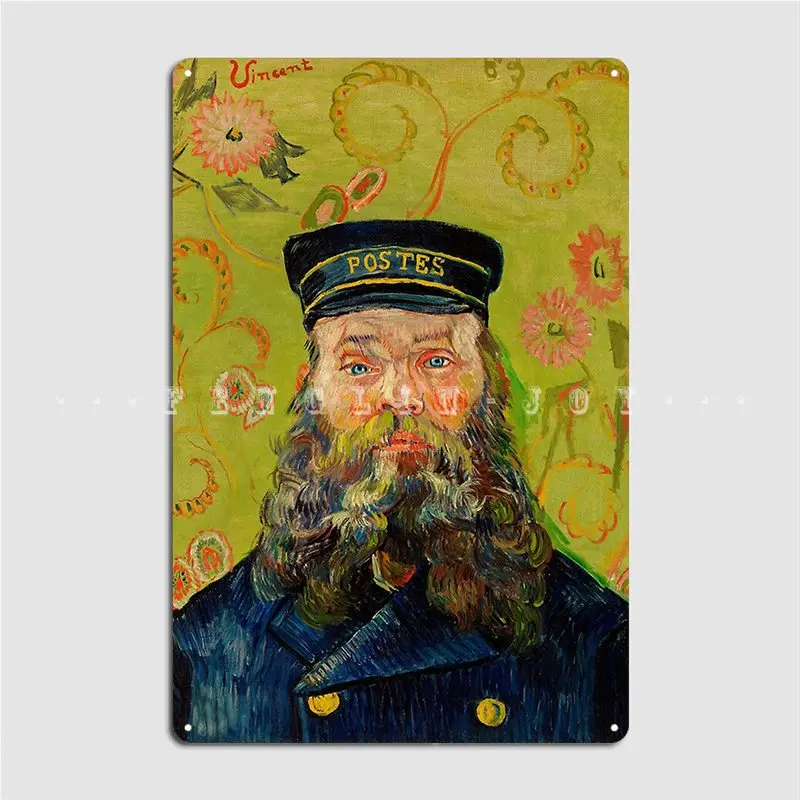 

The Postman Vincent Van Gogh Poster Metal Plaque Cinema Garage Home Customize Wall Decor Tin Sign Poster