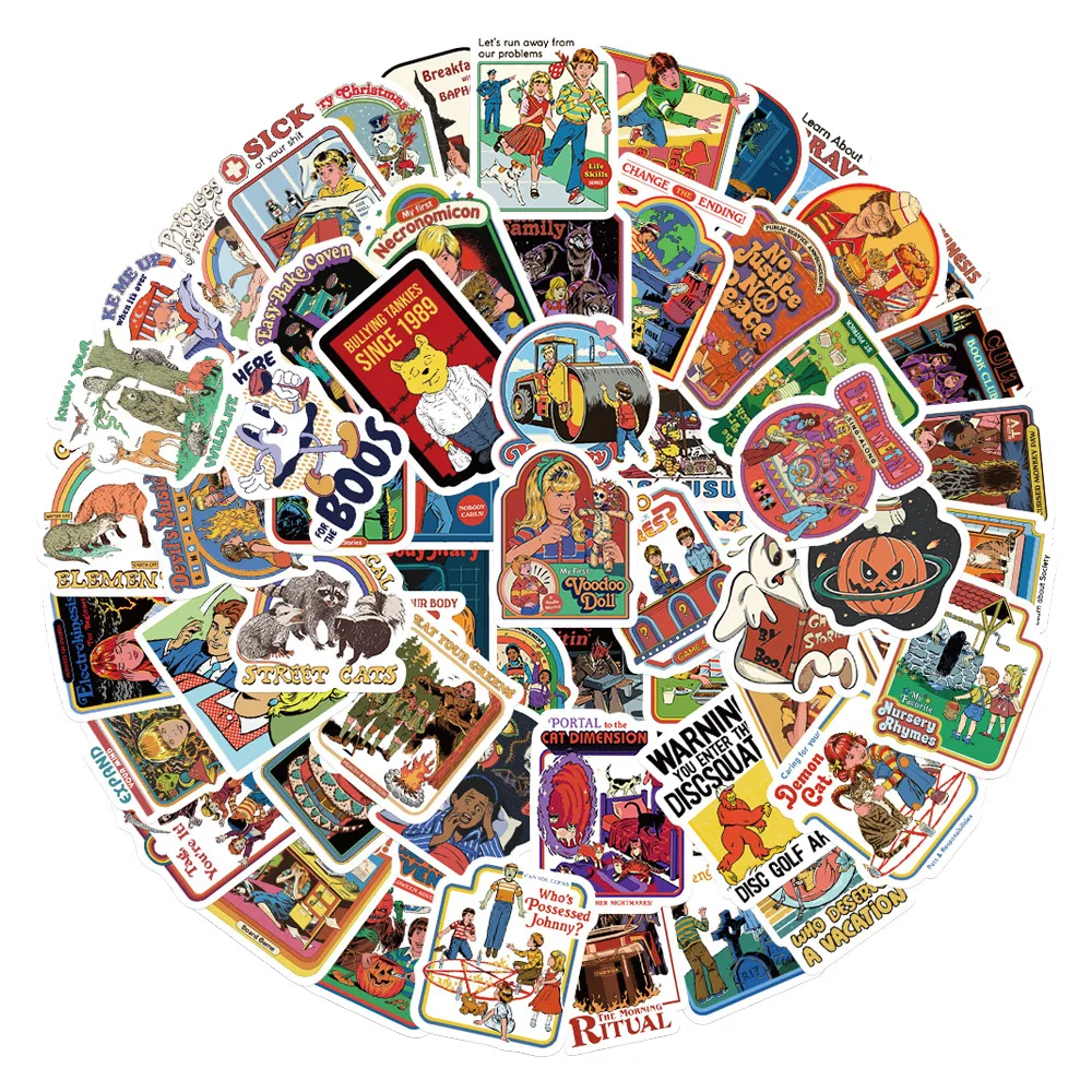 

10/50 шт. смешанные Мультяшные Ретро призрачные граффити аниме наклейки s багаж Diy скейтборд искусственная кожа наклейки игрушки F5