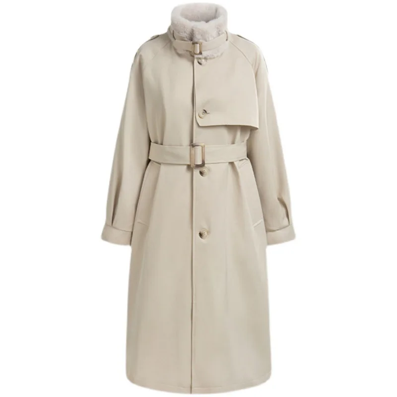 Lamb Wool Coat Women's 2022 New Autumn and Winter Dress Style Overcomes the Cashmere of Workwear Cotton Clothes