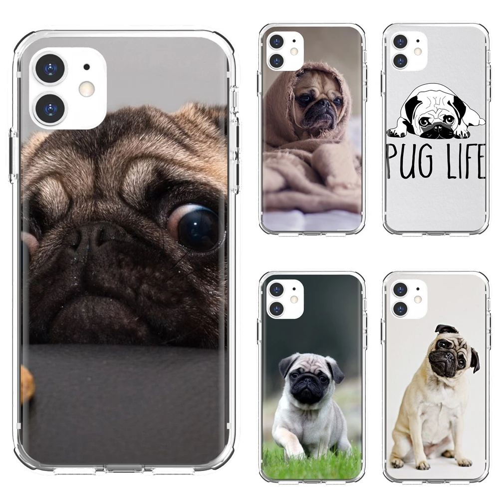 Силиконовые чехлы для телефонов с изображением милого мопса-Собаки-HD-обои iPod Touch